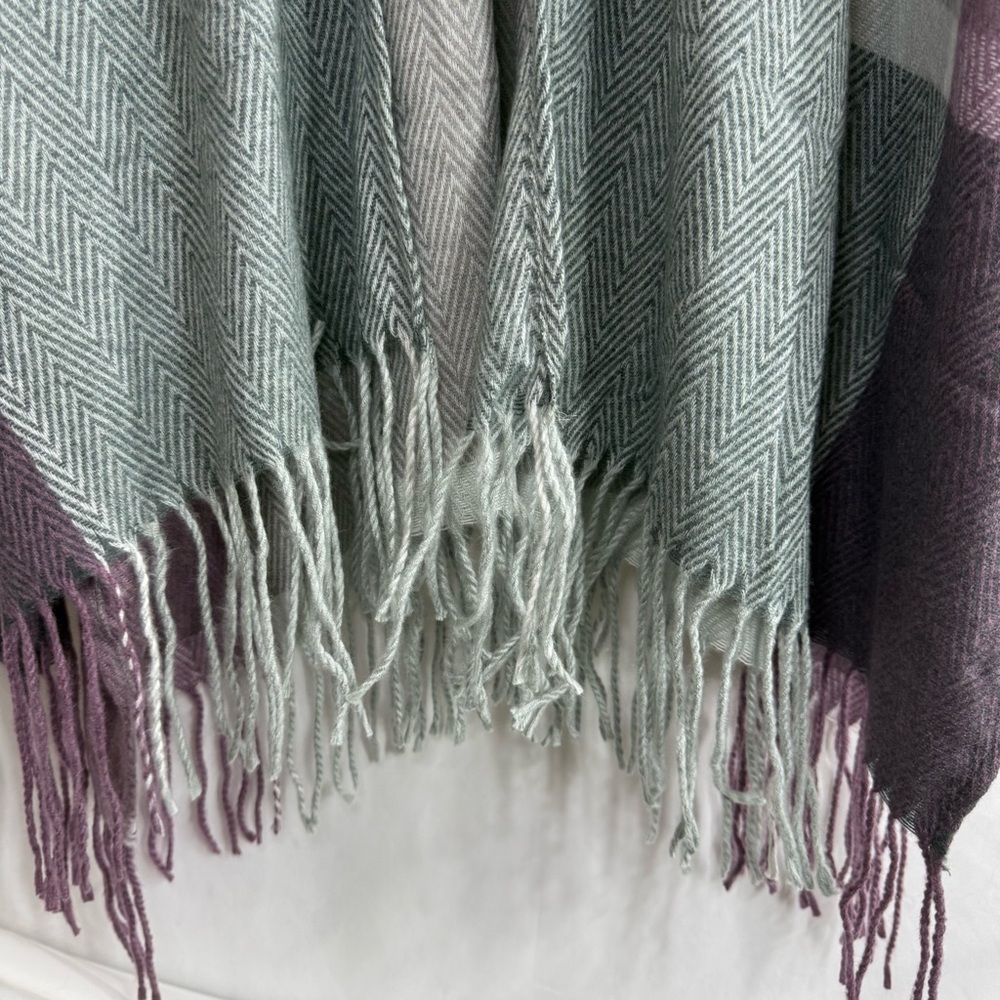 Woolrich Women's One Size Reagan Color Blanket Wrap Shawl Fringe Hem - Picture 6 of 7
